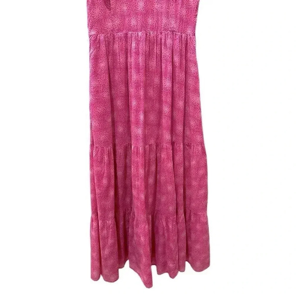 Banjanan Orion Maxi Dress Petal Power Fuchsia Floral Cotton Voile Bohemi… - Picture 11 of 16